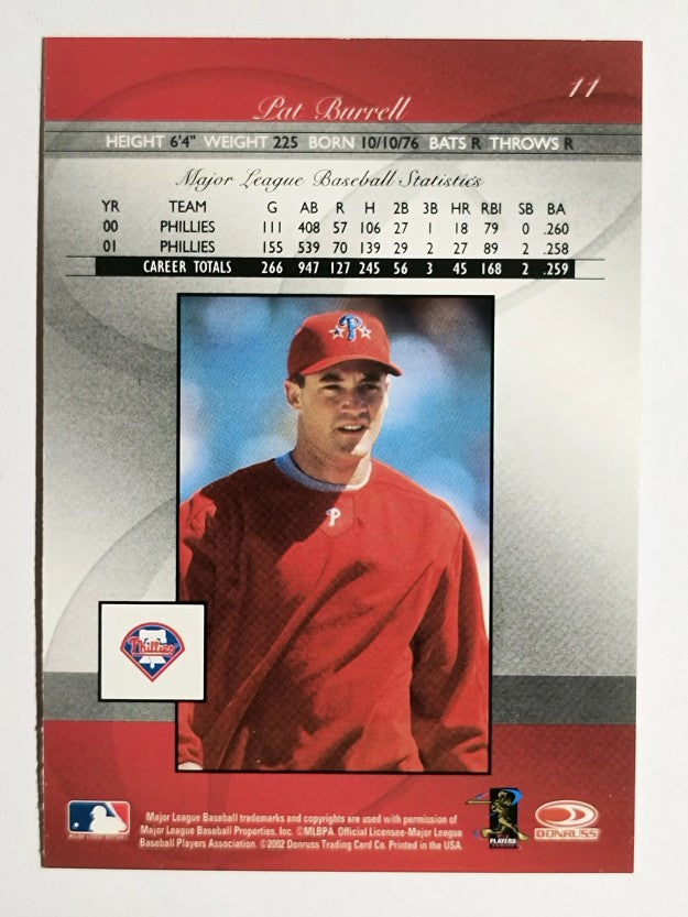 2002 Donruss Elite #11 Pat Burrell