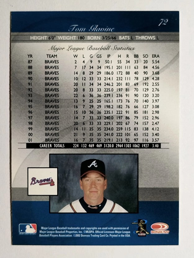 2002 Donruss Elite #72 Tom Glavine