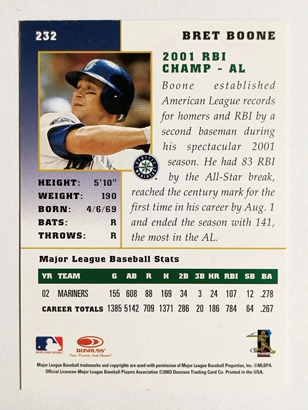 2003 Donruss Champions #232 Bret Boone