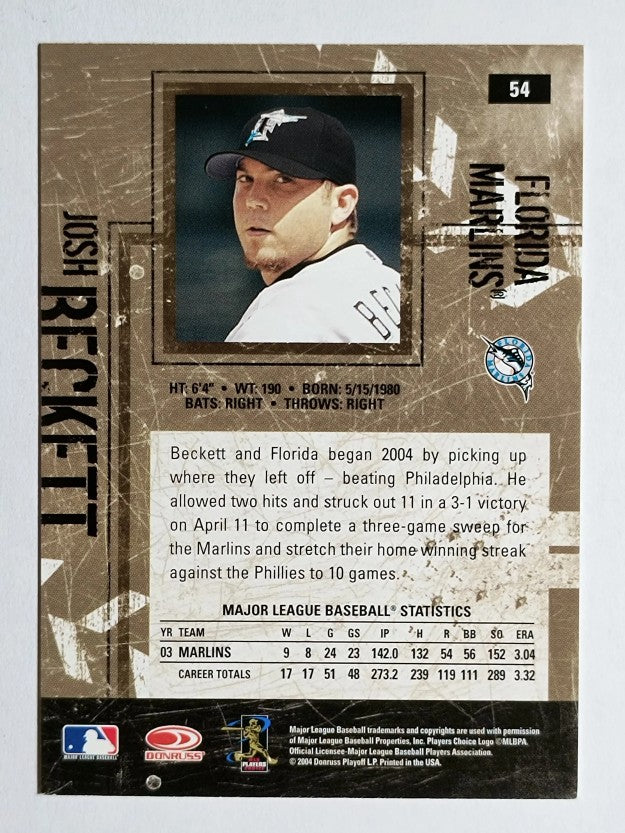 2004 Leather and Lumber #54 Josh Beckett