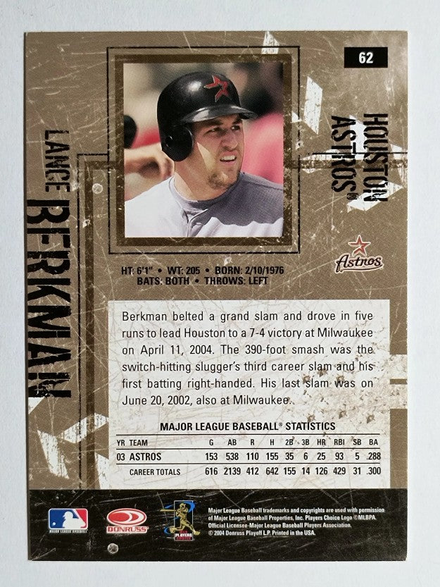 2004 Leather and Lumber #62 Lance Berkman