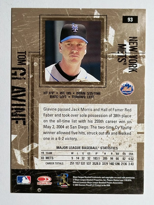 2004 Leather and Lumber #93 Tom Glavine