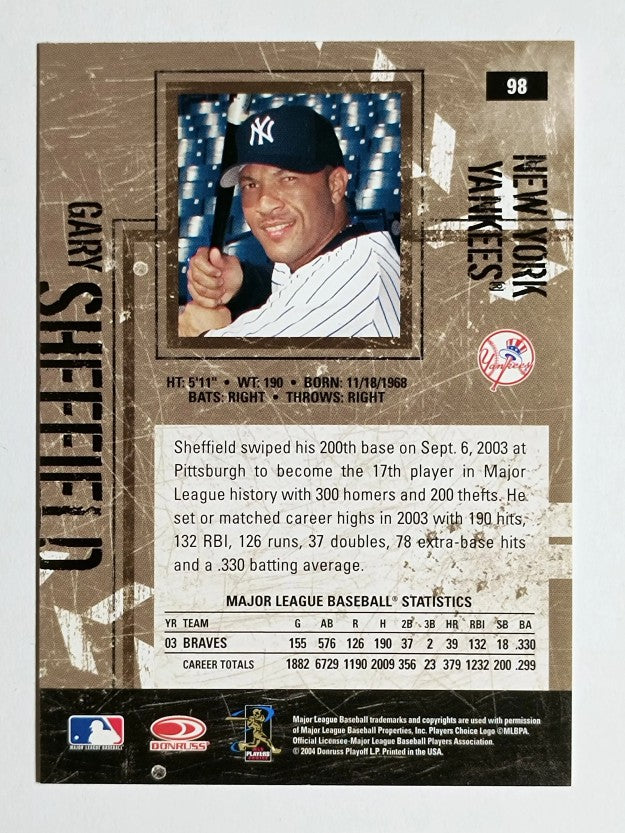 2004 Leather and Lumber #98 Gary Sheffield