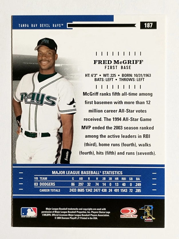 2004 Throwback Threads #187 Fred McGriff