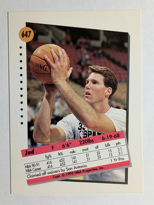 1991-92 SkyBox #647 Jud Buechler