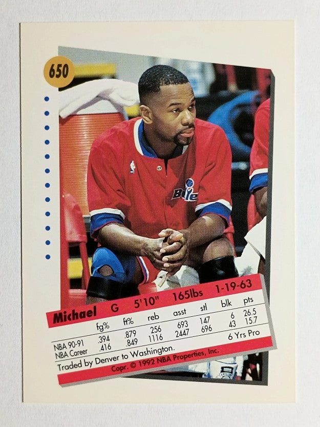 1991-92 SkyBox #650 Michael Adams