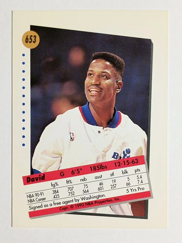 1991-92 SkyBox #653 David Wingate