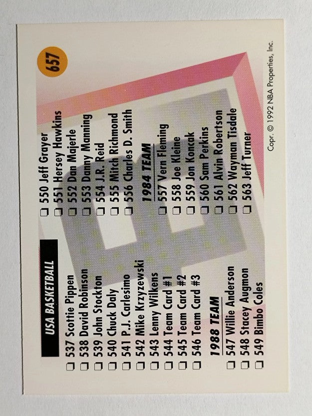 1991-92 SkyBox #657 Checklist B/513-563