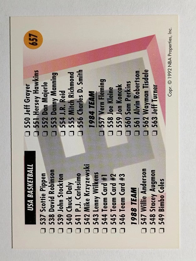 1991-92 SkyBox #657 Checklist B/513-563