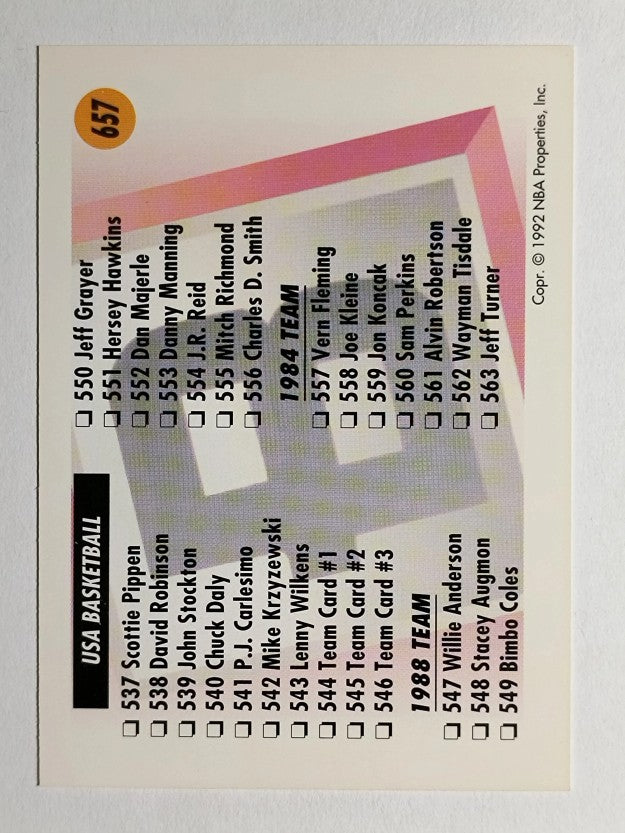 1991-92 SkyBox #657 Checklist B/513-563
