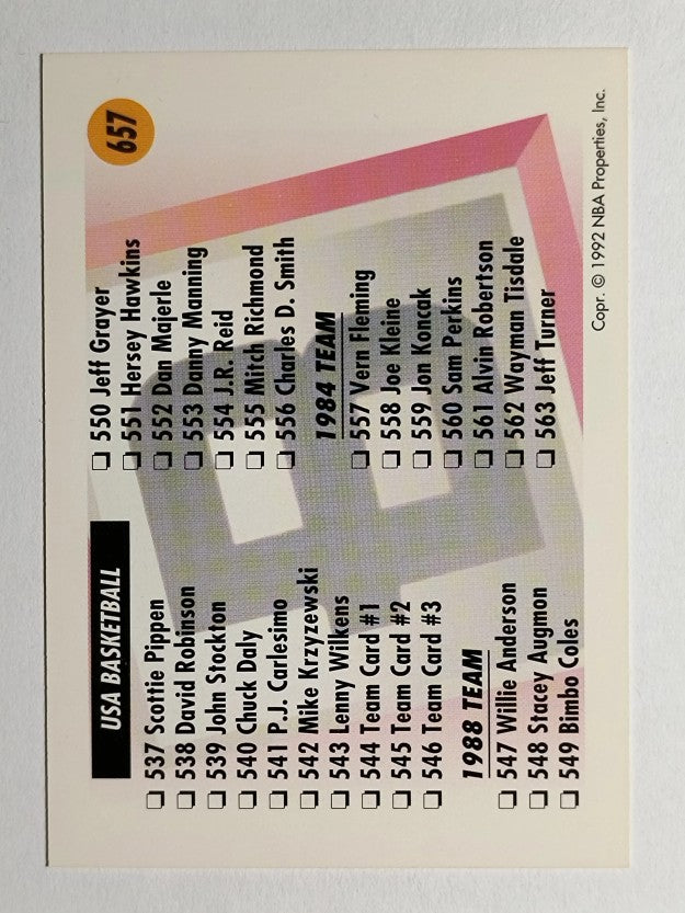 1991-92 SkyBox #657 Checklist B/513-563