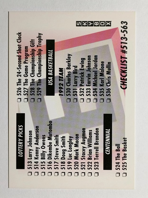 1991-92 SkyBox #657 Checklist B/513-563