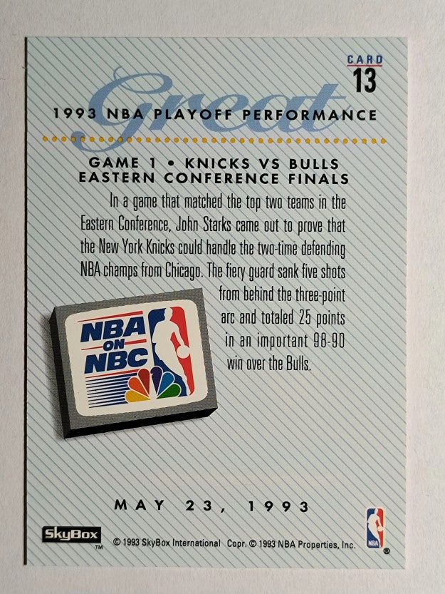 1993-94 SkyBox Premium #13 John Starks PO
