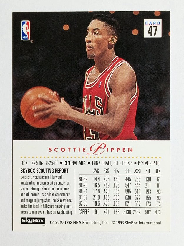 1993-94 SkyBox Premium #47 Scottie Pippen (NM)