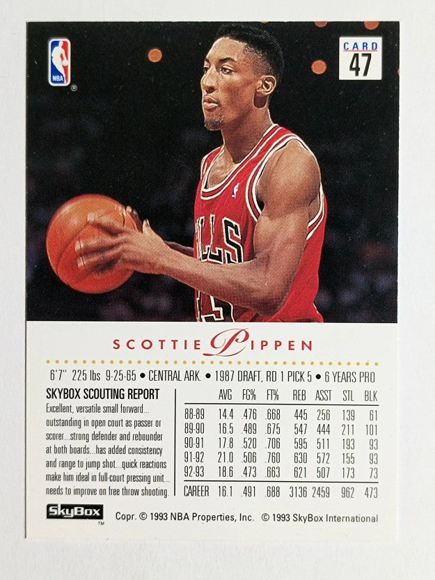 1993-94 SkyBox Premium #47 Scottie Pippen (NM)