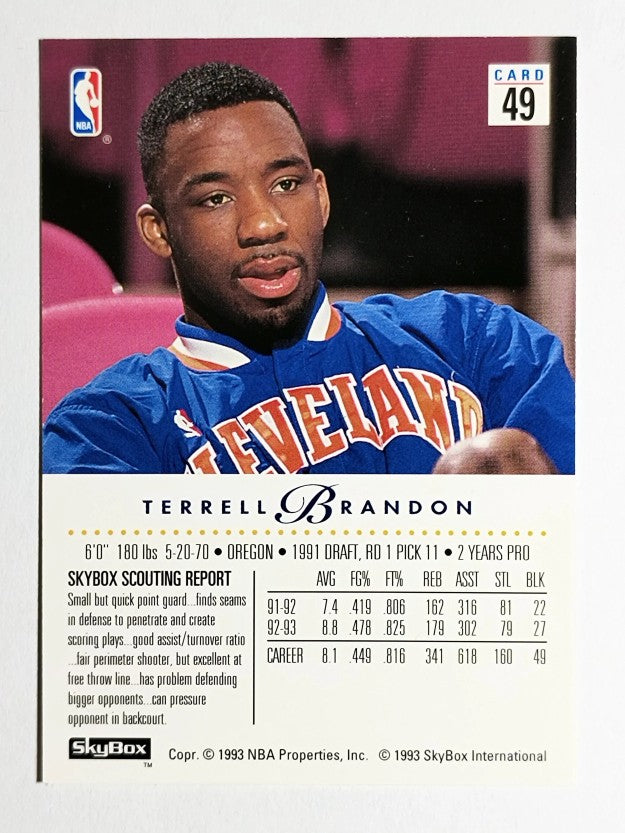 1993-94 SkyBox Premium #49 Terrell Brandon
