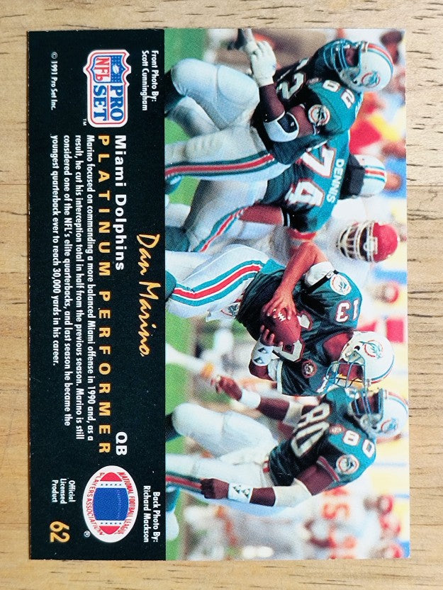 1991 Pro Set Platinum #62 Dan Marino
