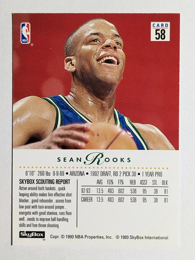 1993-94 SkyBox Premium #58 Sean Rooks