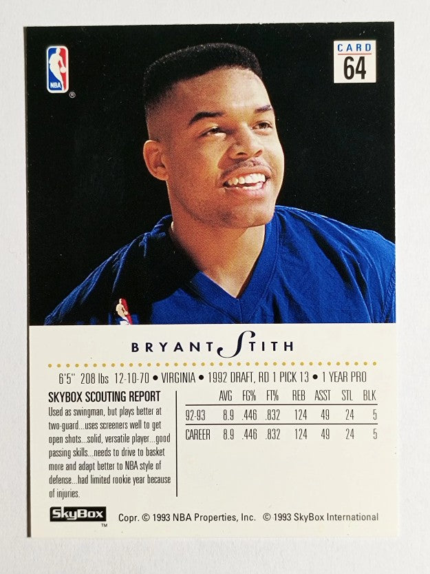 1993-94 SkyBox Premium #64 Bryant Stith