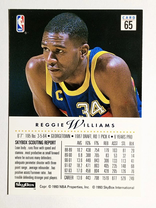 1993-94 SkyBox Premium #65 Reggie Williams