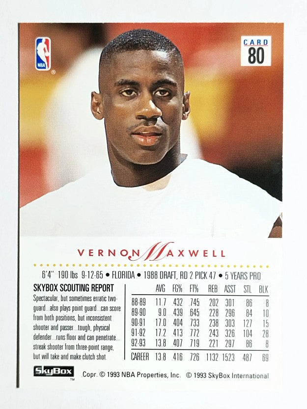 1993-94 SkyBox Premium #80 Vernon Maxwell