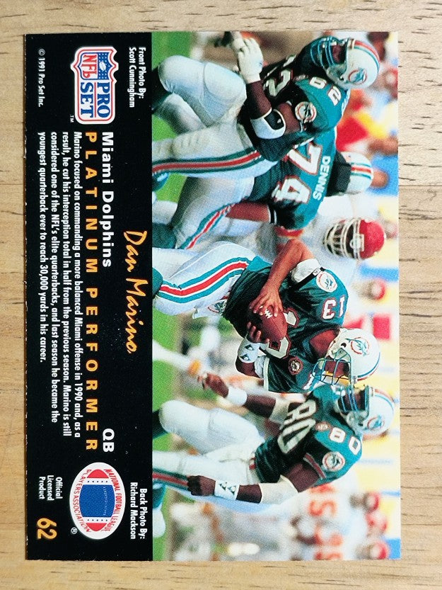 1991 Pro Set Platinum #62 Dan Marino
