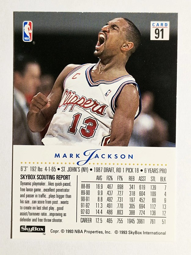 1993-94 SkyBox Premium #91 Mark Jackson