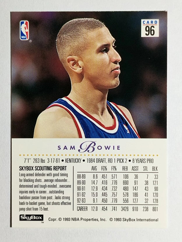 1993-94 SkyBox Premium #96 Sam Bowie
