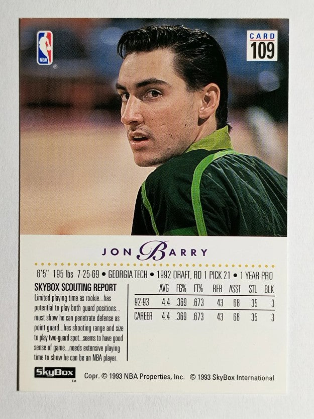1993-94 SkyBox Premium #109 Jon Barry