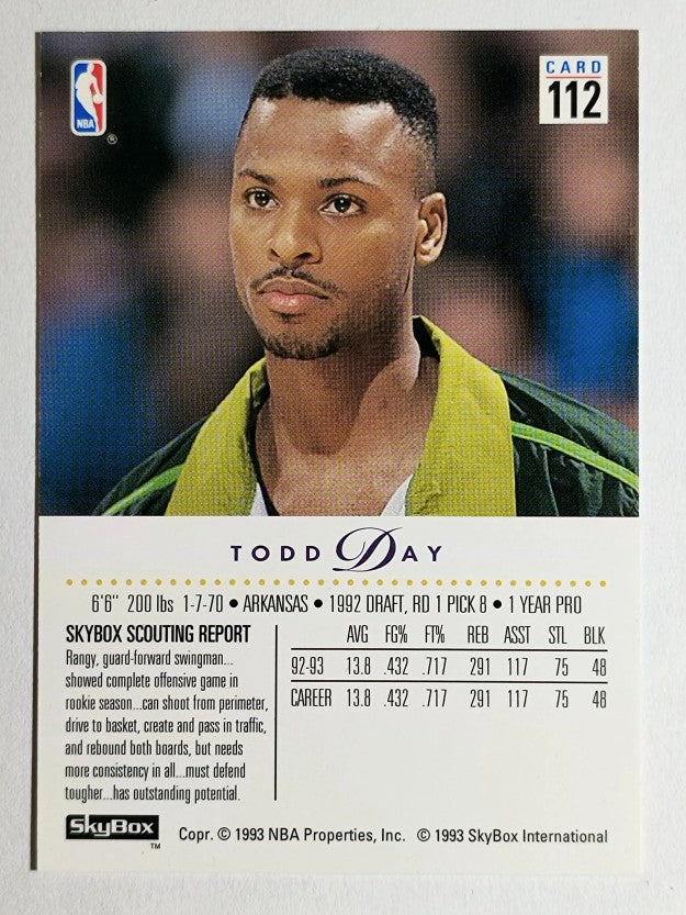 1993-94 SkyBox Premium #112 Todd Day