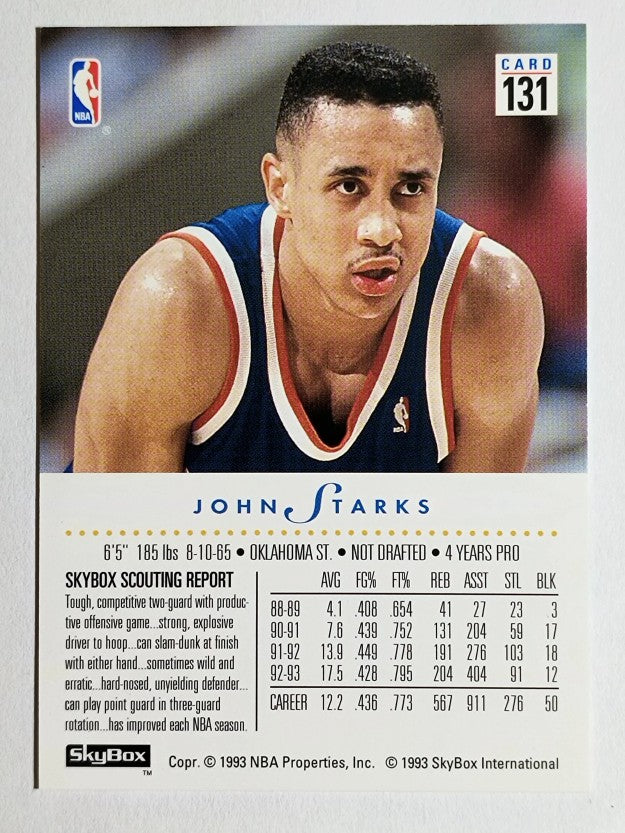1993-94 SkyBox Premium #131 John Starks
