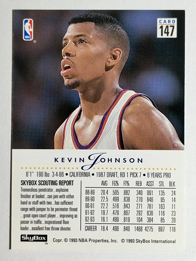 1993-94 SkyBox Premium #147 Kevin Johnson