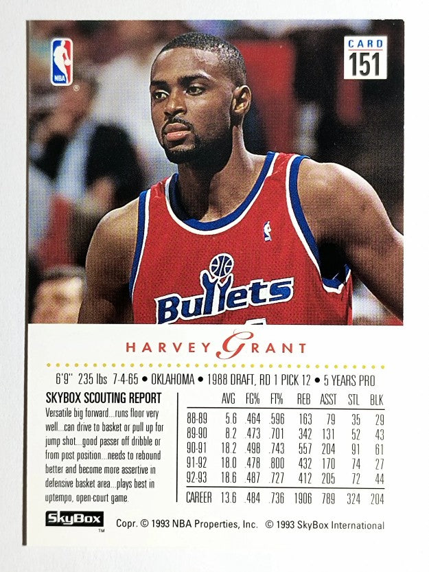 1993-94 SkyBox Premium #151 Harvey Grant
