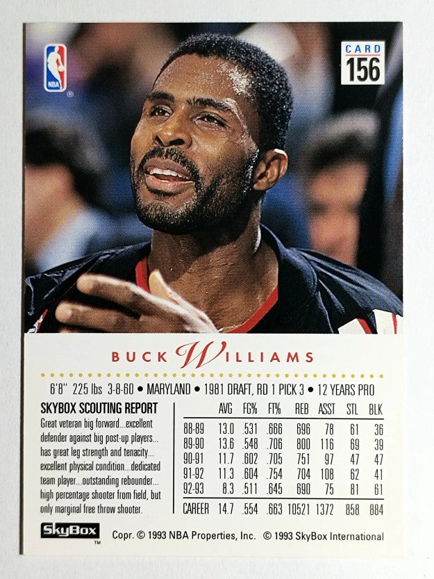 1993-94 SkyBox Premium #156 Buck Williams