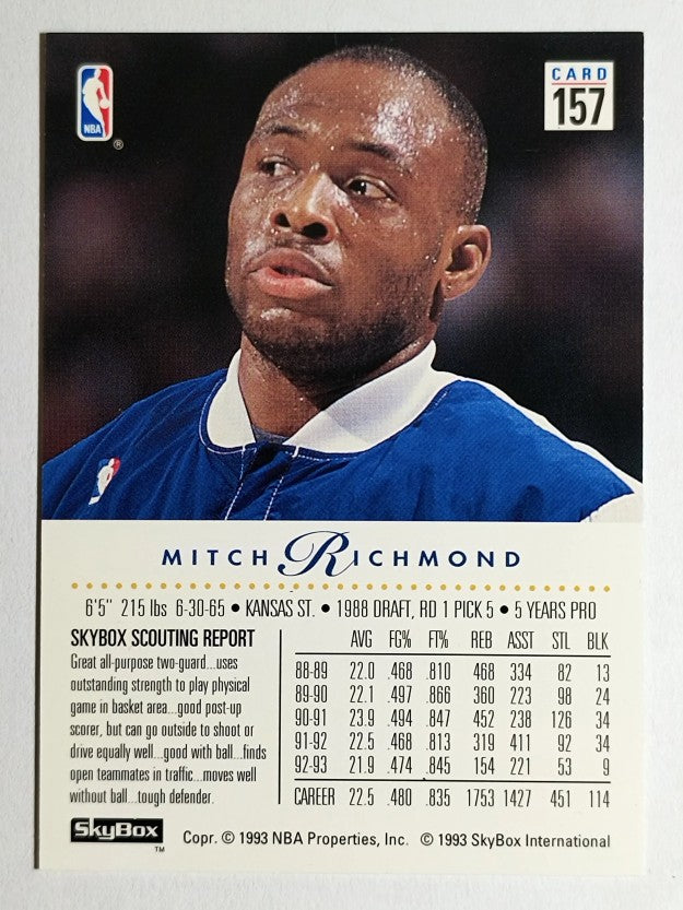 1993-94 SkyBox Premium #157 Mitch Richmond