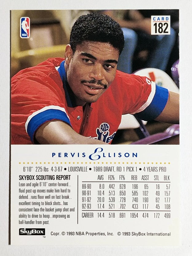 1993-94 SkyBox Premium #182 Pervis Ellison