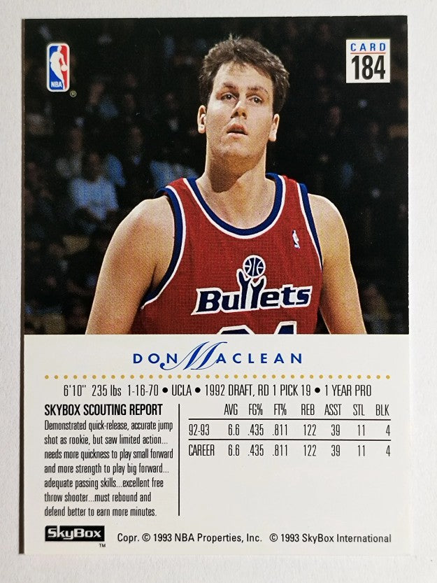1993-94 SkyBox Premium #184 Don MacLean