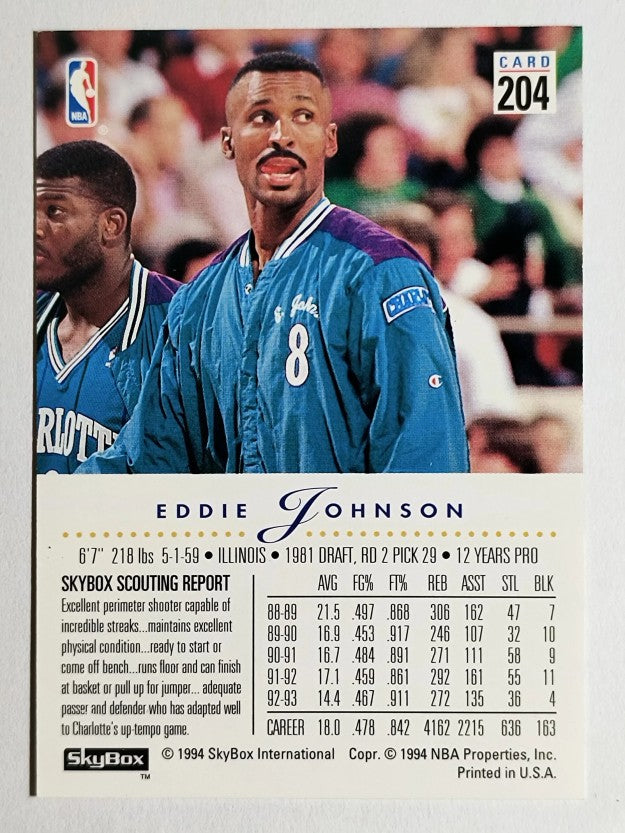 1993-94 SkyBox Premium #204 Eddie Johnson