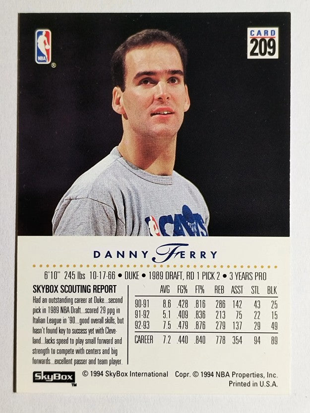 1993-94 SkyBox Premium #209 Danny Ferry