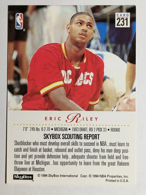 1993-94 SkyBox Premium #231 Eric Riley RC