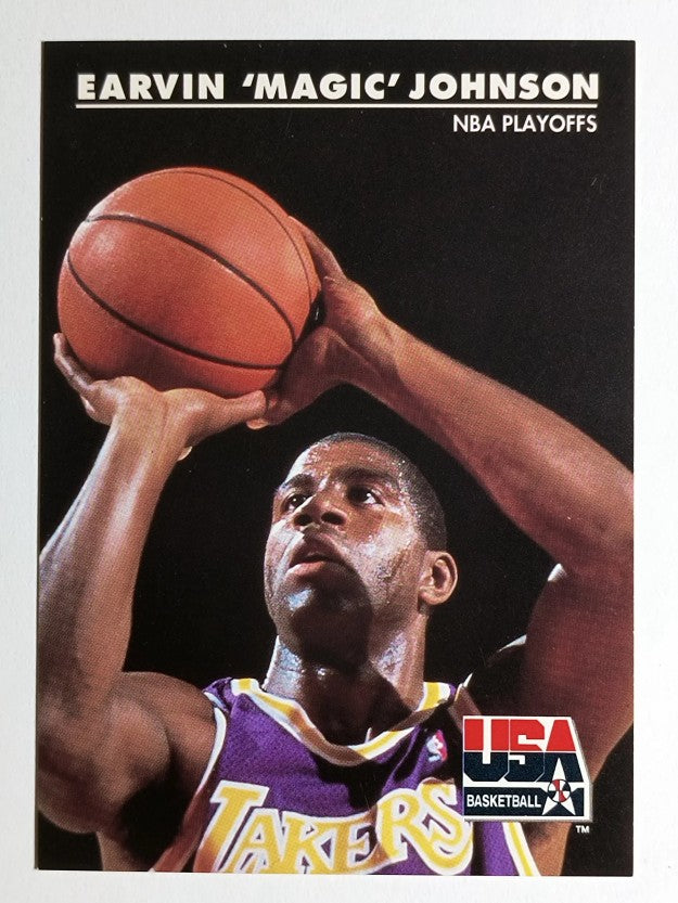 1992 SkyBox USA #33 Magic Johnson/NBA Playoffs (NM)