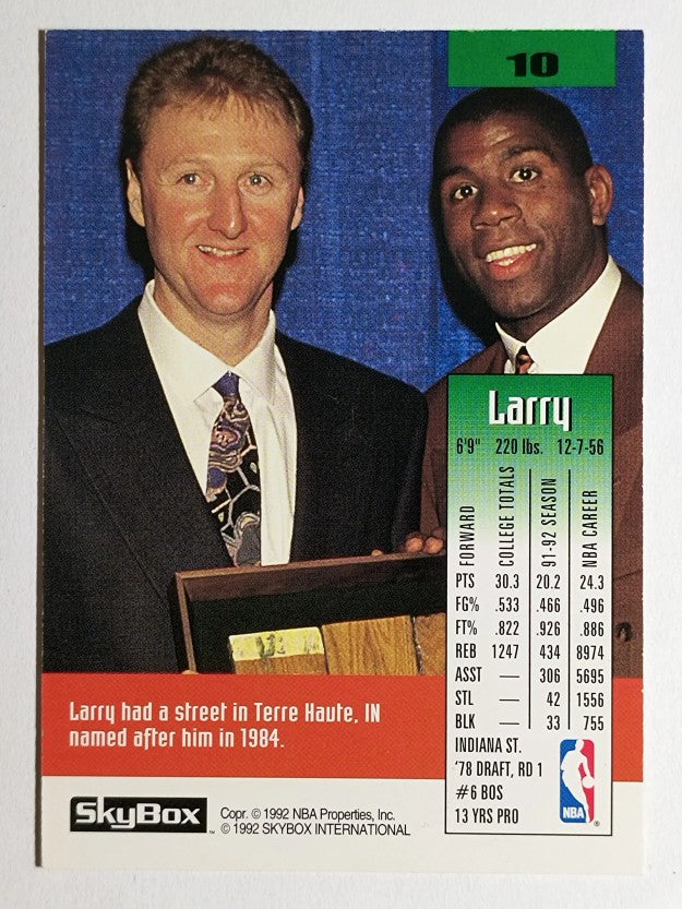 1992-93 SkyBox #10 Larry Bird (NM)