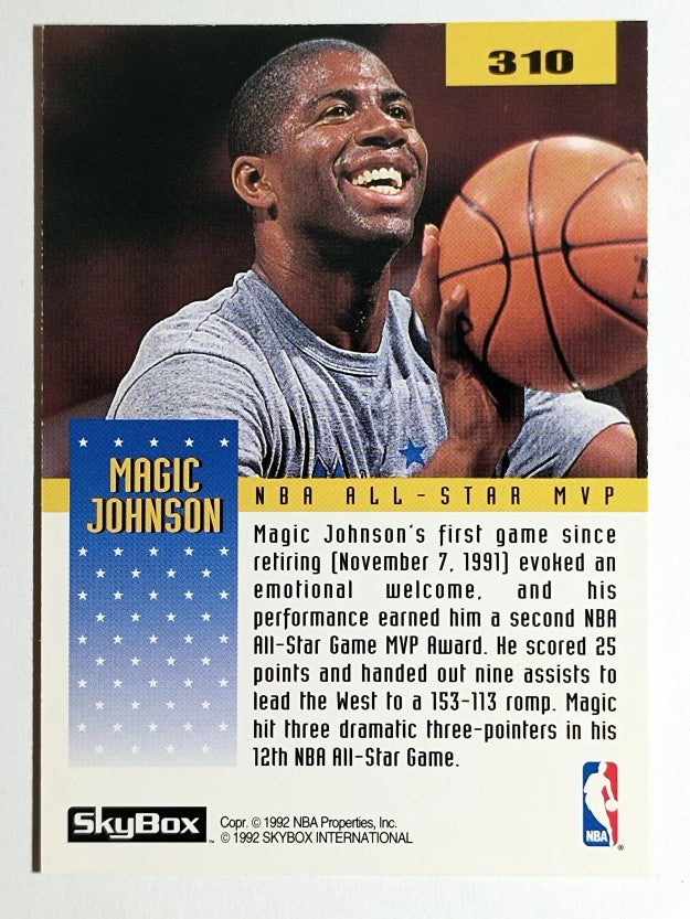 1992-93 SkyBox #310 Magic Johnson AS MVP (NM)