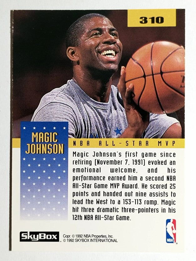1992-93 SkyBox #310 Magic Johnson AS MVP (EXMT)