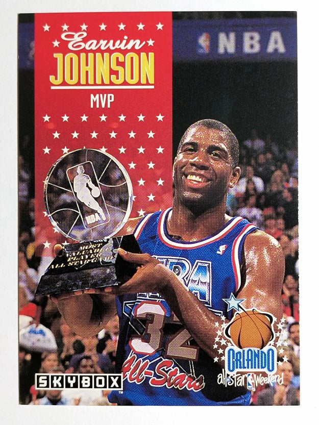 1992-93 SkyBox #310 Magic Johnson AS MVP (EXMT)