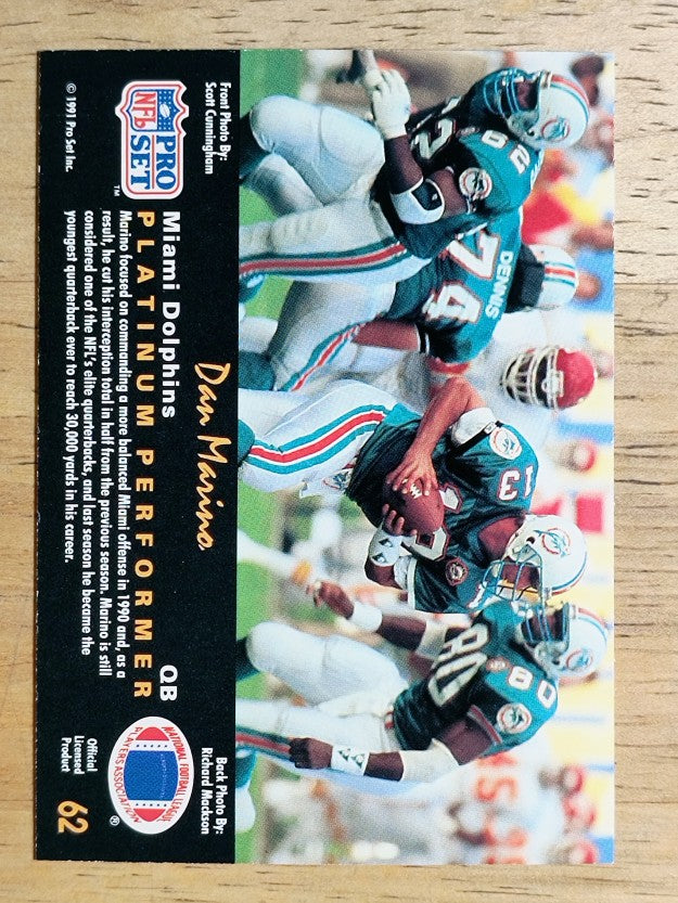 1991 Pro Set Platinum #62 Dan Marino