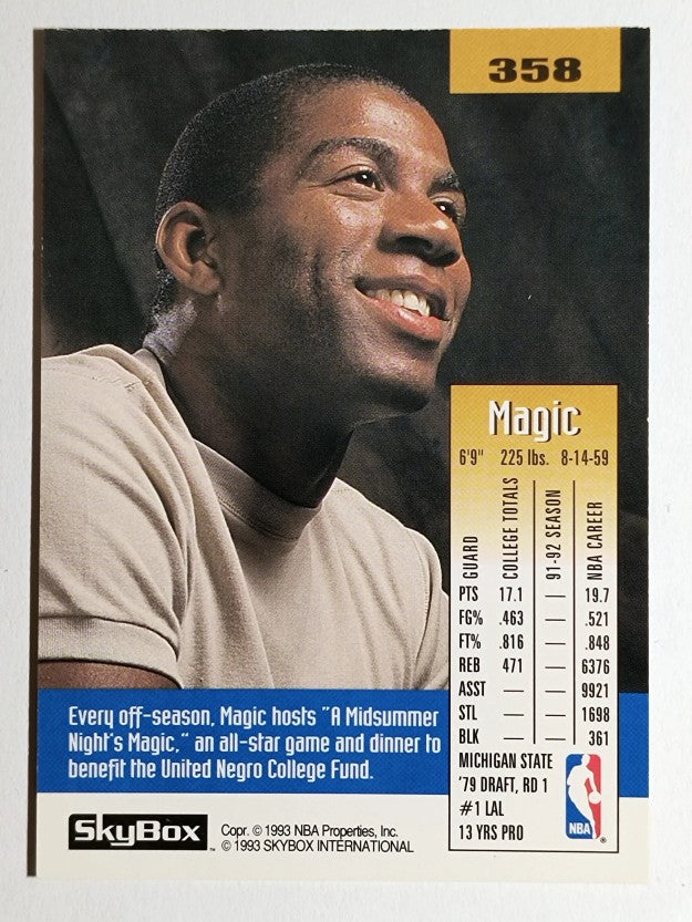 1992-93 SkyBox #358 Magic Johnson