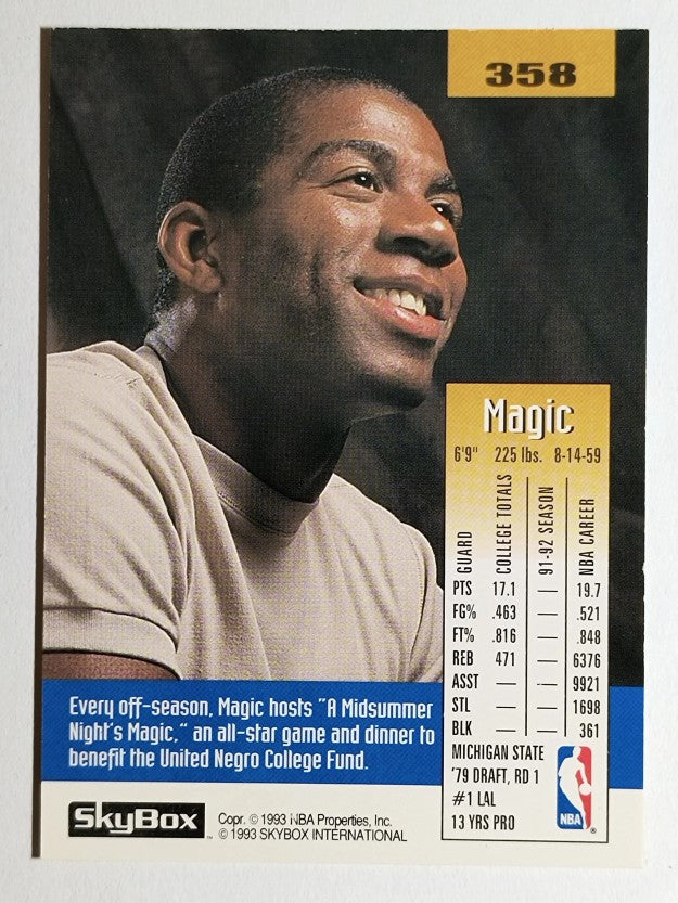 1992-93 SkyBox #358 Magic Johnson (NM)