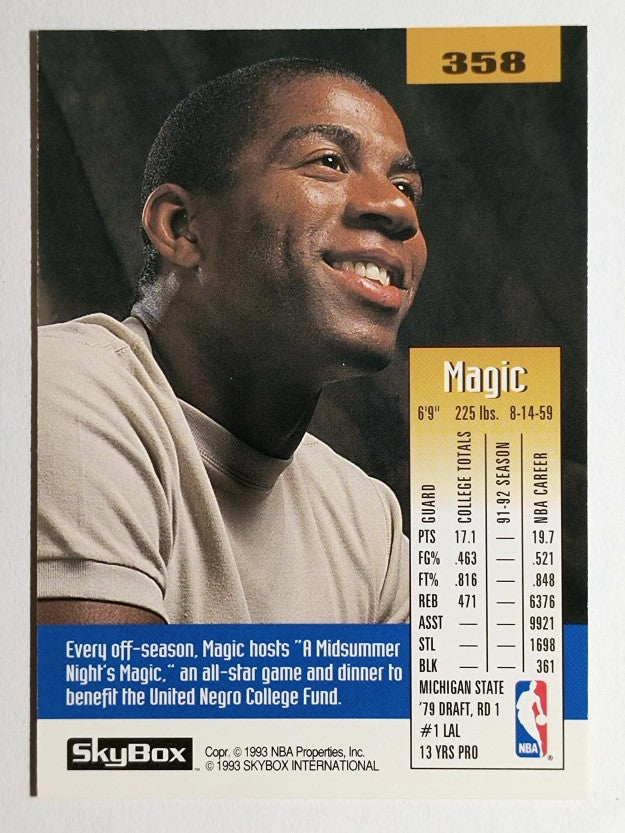 1992-93 SkyBox #358 Magic Johnson