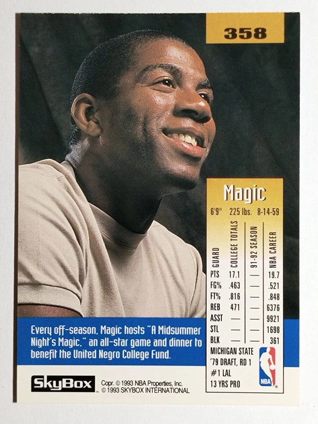 1992-93 SkyBox #358 Magic Johnson